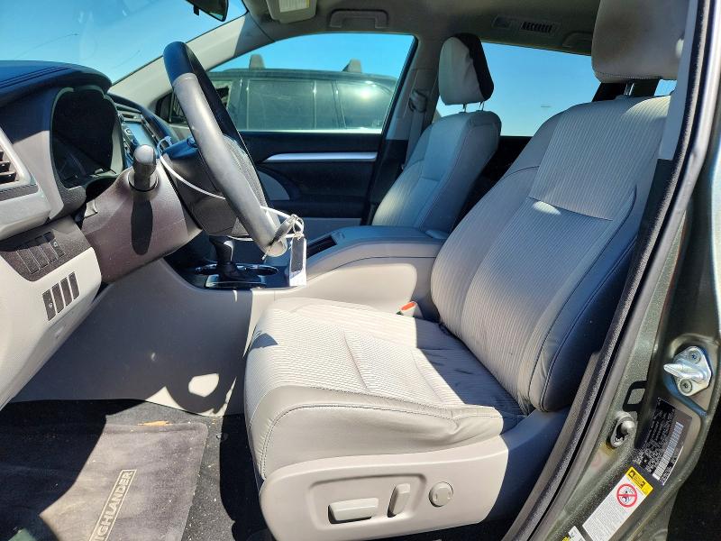 2016 Toyota Highlander VIN 5TDZKRFH1GS171236 COPART salvage auction — FRONT END, Ca - Salvage Certificate, sold $7,700 on 2026-07-23 (photo 7)