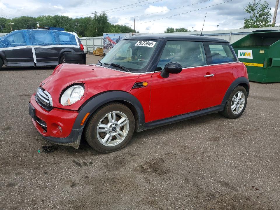 2013 Mini Cooper VIN WMWSU3C56DT545739 COPART salvage auction — FRONT END, Mn - Cert Of Title-Prior Salvage, sold $300 on 2026-07-16 (photo 1)