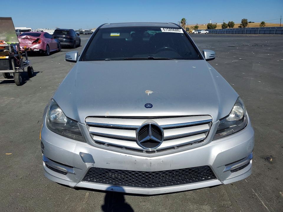 2014 Mercedes-benz C-klasse VIN WDDGF4HB6EA958996 COPART salvage auction — REAR END, Ca - Salvage Certificate, sold $450 on 2026-08-17 (photo 5)