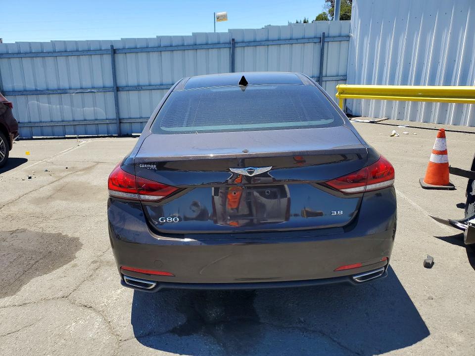 2017 Genesis G80 VIN KMHGN4JEXHU176815 COPART salvage auction — FRONT END, Ca - Salvage Certificate, sold $4,350 on 2026-08-28 (photo 6)