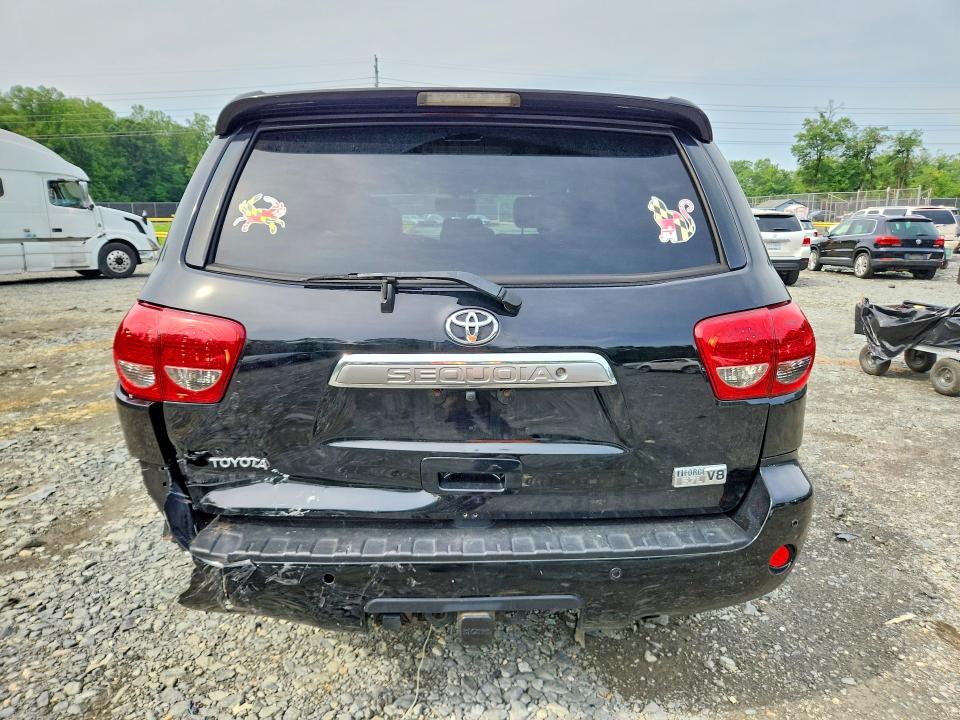 2008 Toyota Sequoia VIN 5TDBY68A28S012080 COPART salvage auction — REAR END, MD - CERT OF SALVAGE < 75% DAMAGE, sold $2,950 on 2026-07-28 (photo 6)