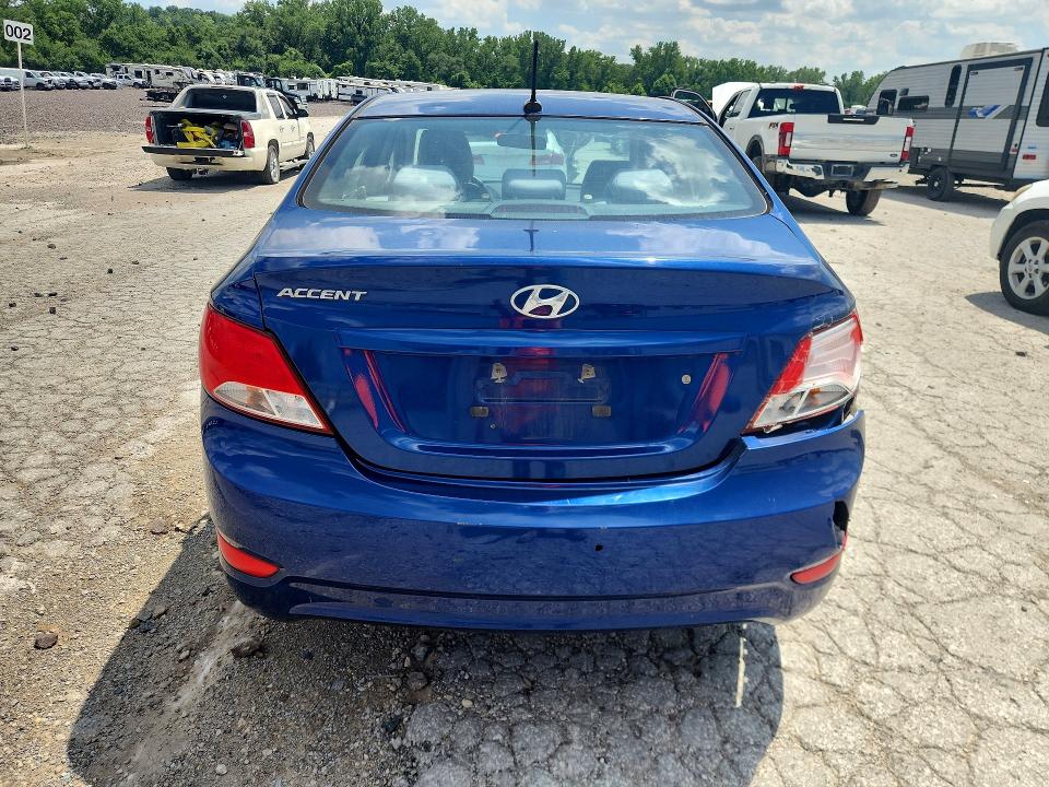 2017 Hyundai Accent VIN KMHCT4AE0HU189366 COPART salvage auction — HAIL, MO - DEALER ONLY CLEAN TITLE, sold $625 on 2026-07-09 (photo 6)