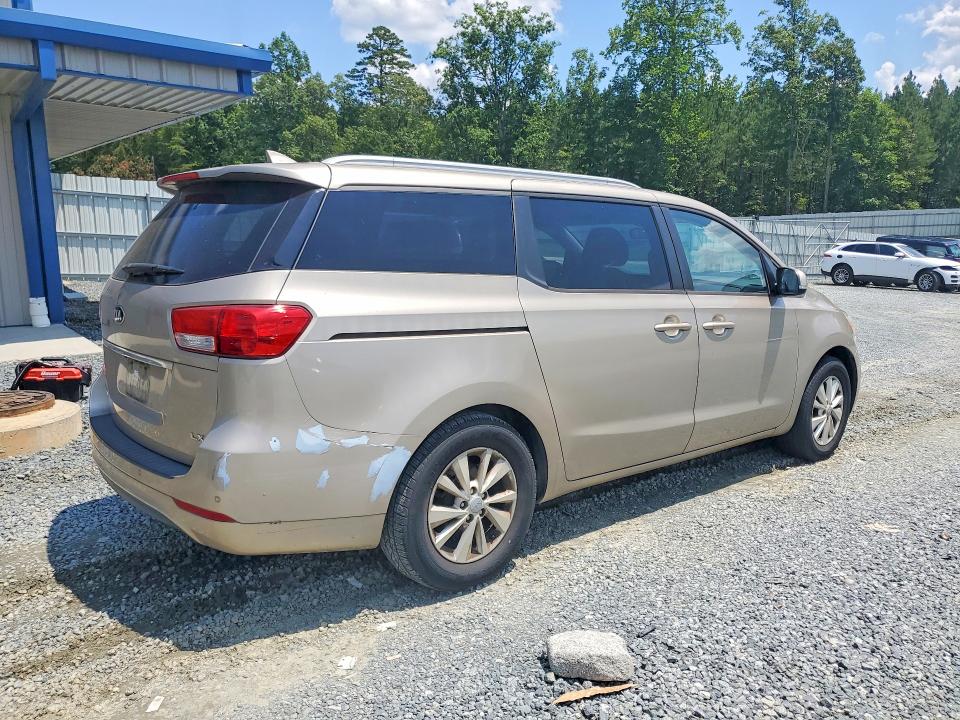 2015 Kia SEDONA VIN KNDMB5C11F6021278 COPART salvage auction — REAR END, Salvage Title, sold $550 on 2026-07-23 (photo 3)