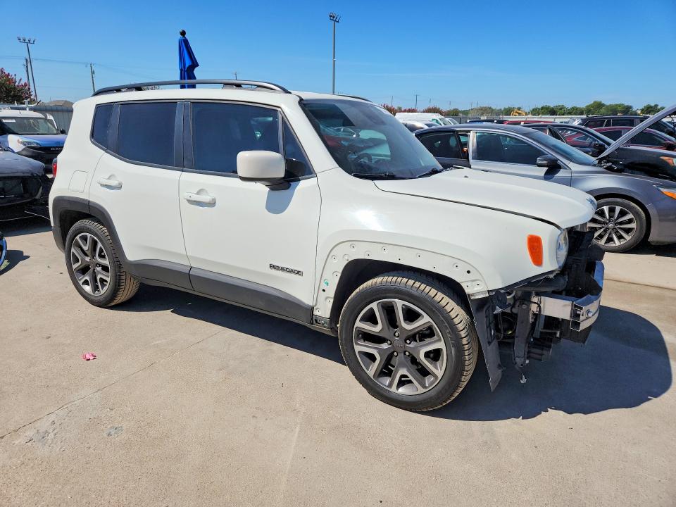 2018 Jeep Renegade VIN ZACCJABBXJPG83545 COPART salvage auction — FRONT END, Tx - Salvage Vehicle Title, sold $1,500 on 2026-08-20 (photo 4)