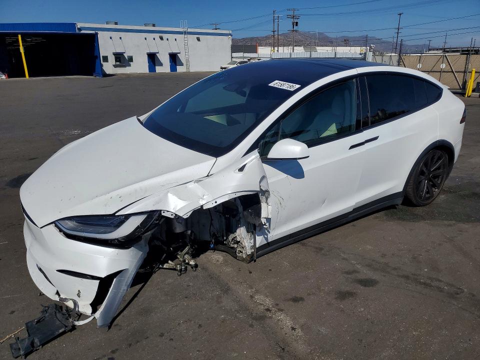 2023 Tesla Model x VIN 7SAXCDE58PF404180 COPART salvage auction — FRONT END, Ca - Salvage Certificate, sold $15,800 on 2026-07-29 (photo 1)