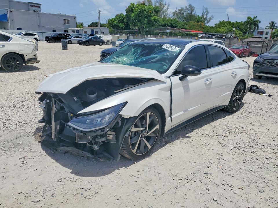 2022 Hyundai Sonata VIN KMHL44J20NA240915 COPART salvage auction — FRONT END, Fl - Certificate Of Destruction, sold $125 on 2026-07-21 (photo 1)
