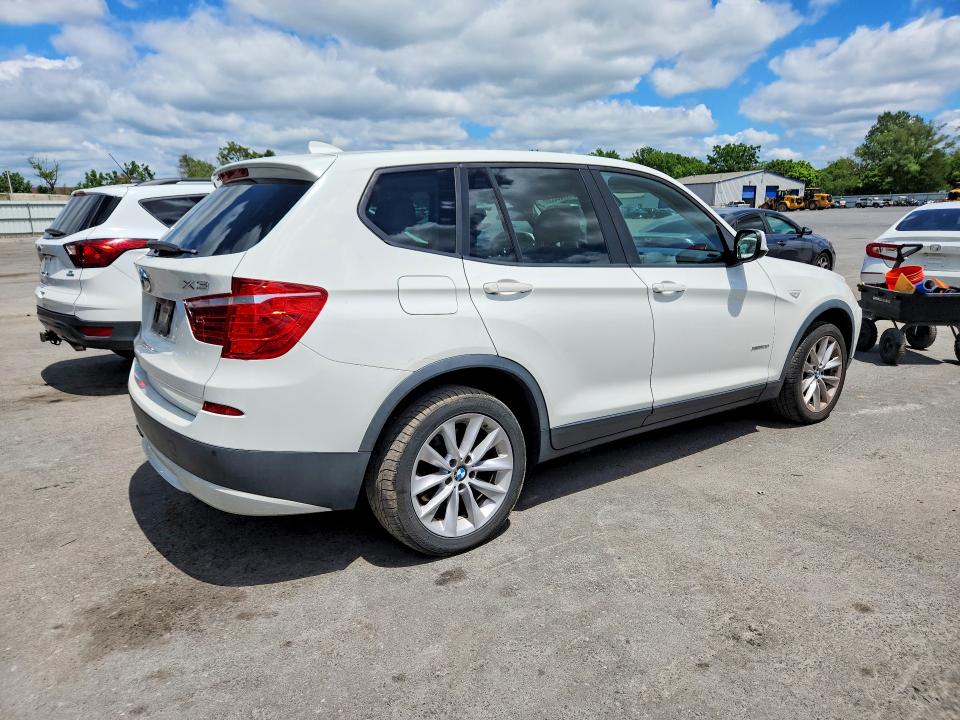 2013 BMW X3 VIN 5UXWX9C50D0A27109 COPART salvage auction — WATER/FLOOD, NJ - CERT OF TITLE-SALVAGE FLOOD, sold $550 on 2026-07-28 (photo 3)