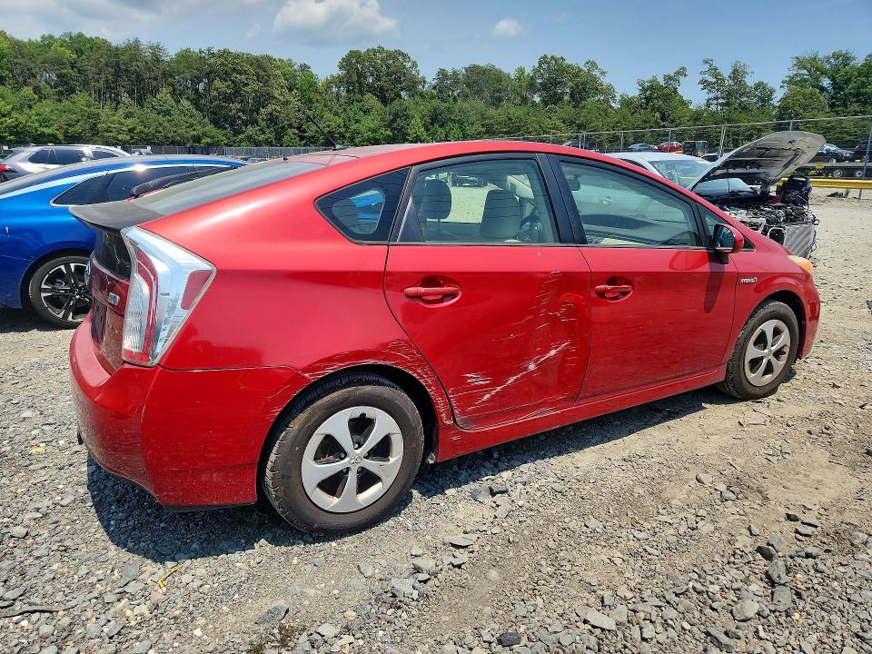 2012 Toyota Prius VIN JTDKN3DU2C1531109 COPART salvage auction — SIDE, Md - Cert Of Salvage < 75% Damage, sold $1,600 on 2026-07-31 (photo 3)
