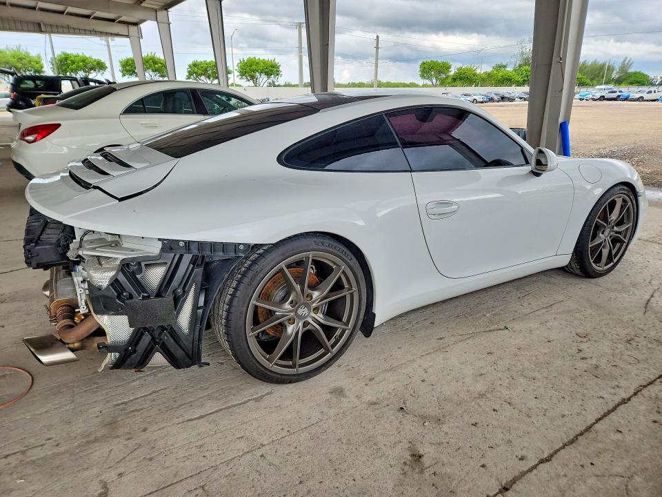 2014 Porsche 911 VIN WP0AA2A94ES106313 COPART salvage auction — REAR END, Fl - Cert Of Ttl-Rebuilt&Slvg Rbld, sold $40,000 on 2026-08-19 (photo 3)