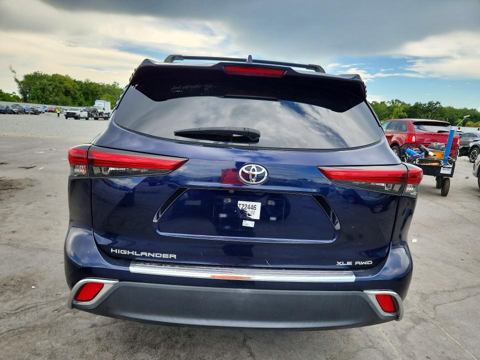 2020 Toyota VIN 5TDHZRBH4LS041670 COPART salvage auction — MINOR DENT/SCRATCHES, Fl - Certificate Of Title (P), sold $7,200 on 2026-07-20 (photo 6)