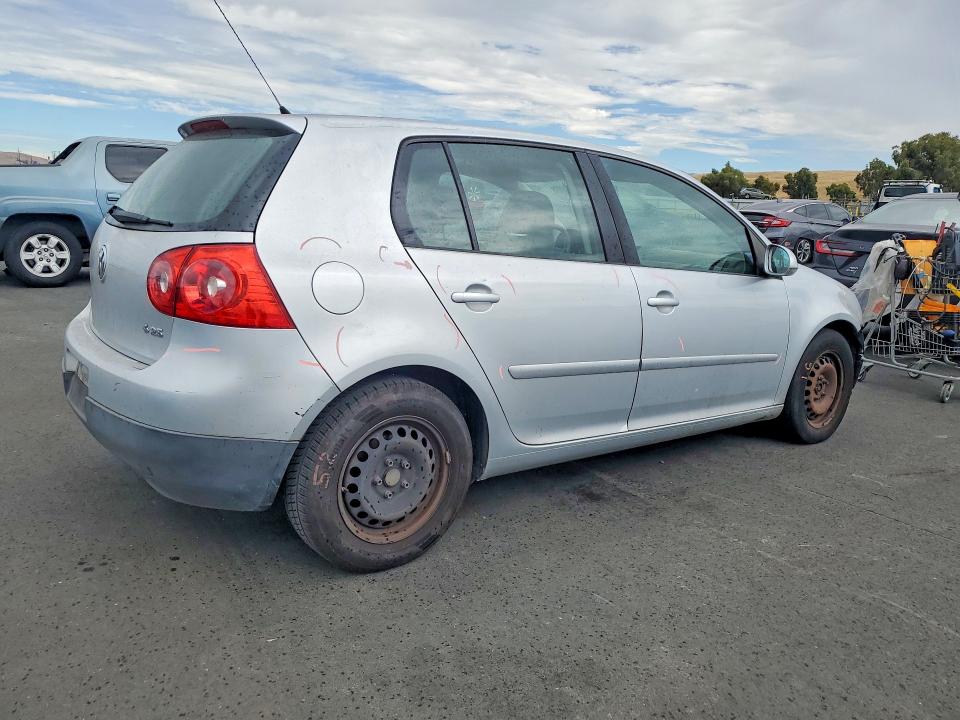 2009 Volkswagen Rabbit VIN WVWDB71K49W138591 COPART salvage auction — FRONT END, CA - SALVAGE CERTIFICATE, sold $425 on 2026-07-27 (photo 3)