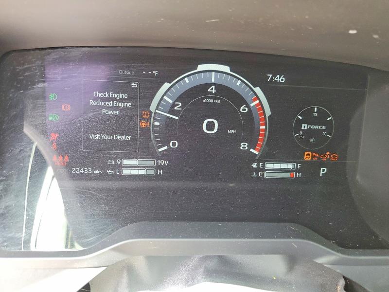 2024 Toyota Tundra VIN 5TFMA5DB9RX235654 COPART salvage auction — FRONT END, TX - CERTIFICATE OF TITLE, sold $27,500 on 2026-07-17 (photo 9)