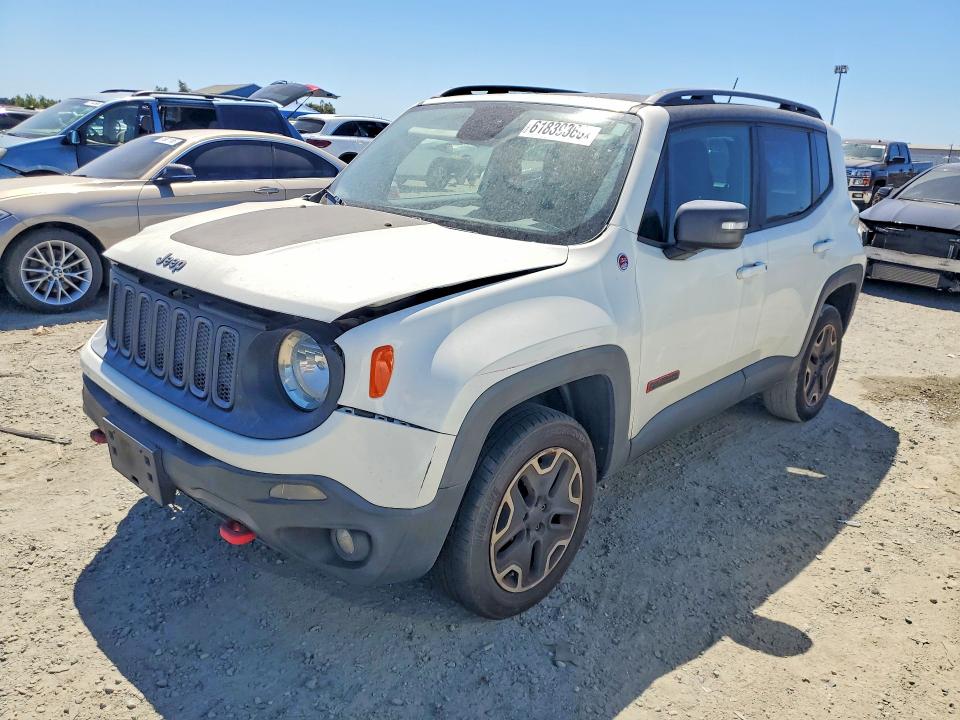 2015 Jeep Renegade VIN ZACCJBCT0FPC12427 COPART salvage auction — FRONT END, Ca - Salvage Certificate, sold $1,800 on 2026-08-06 (photo 1)