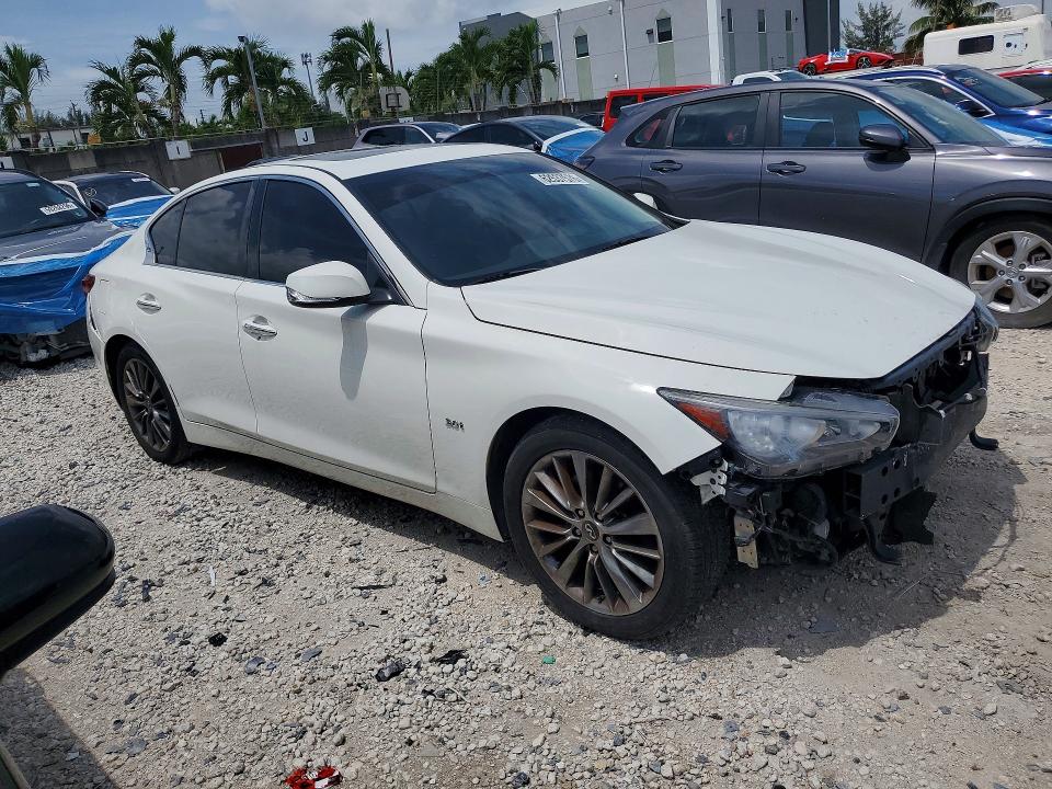 2018 Infiniti Q50 VIN JN1EV7AP3JM591336 COPART salvage auction — FRONT END, FL - CERT OF TITLE SLVG REBUILDABLE, sold $2,550 on 2026-07-31 (photo 4)