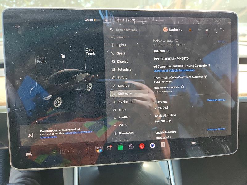 2019 Tesla Model 3 VIN 5YJ3E1EA8KF446570 COPART salvage auction — FRONT END, Wa - Bill Of Sale, sold $3,700 on 2026-07-28 (photo 9)
