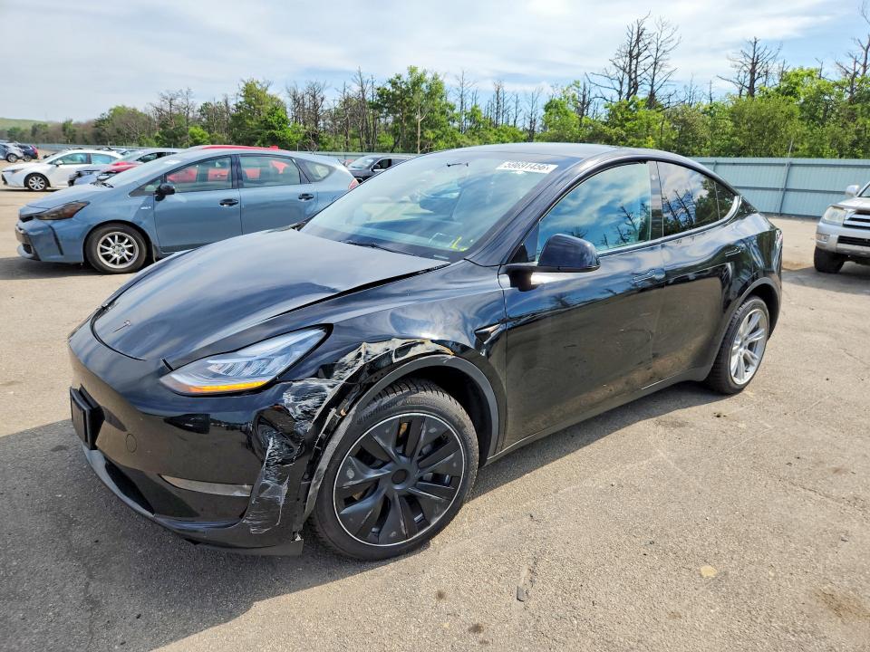 2023 Tesla Model y VIN 7SAYGDEE8PA100580 COPART salvage auction — FRONT END, Ny - Mv-907A Salvage Certificate, sold $10,500 on 2026-07-15 (photo 1)