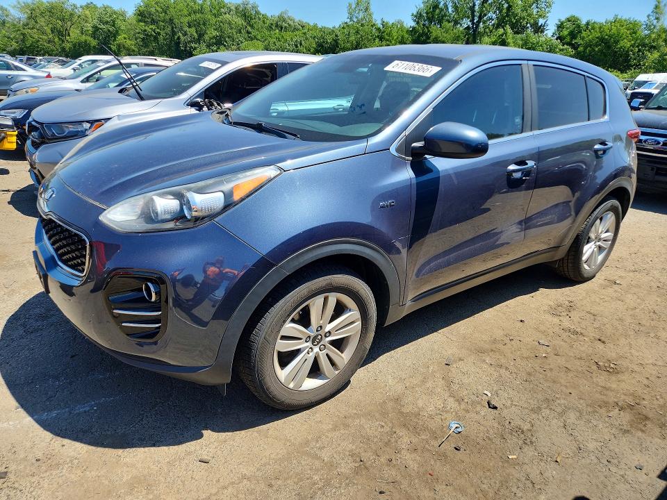 2018 Kia Sportage VIN KNDPMCAC5J7449938 COPART salvage auction — MINOR DENT/SCRATCHES, Ct - Cert Of Title-Salvage, sold $3,050 on 2026-07-31 (photo 1)