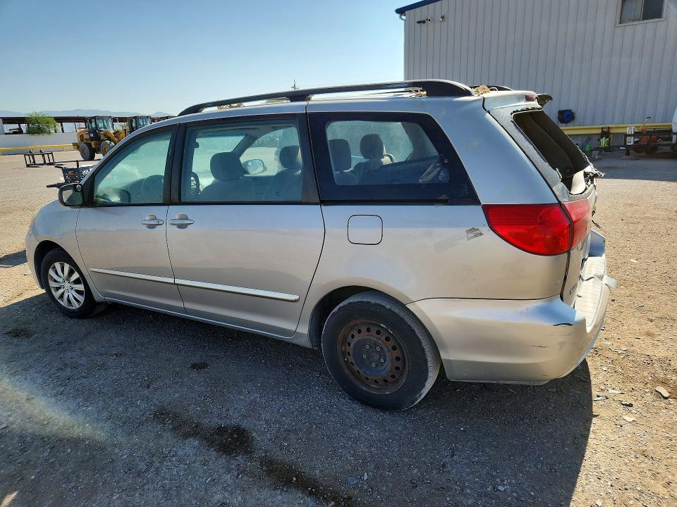 2007 Toyota Sienna VIN 5TDZK23C57S040097 COPART salvage auction — REAR END, AZ - CERT OF TITLE - SALVAGE, sold $450 on 2026-07-17 (photo 2)