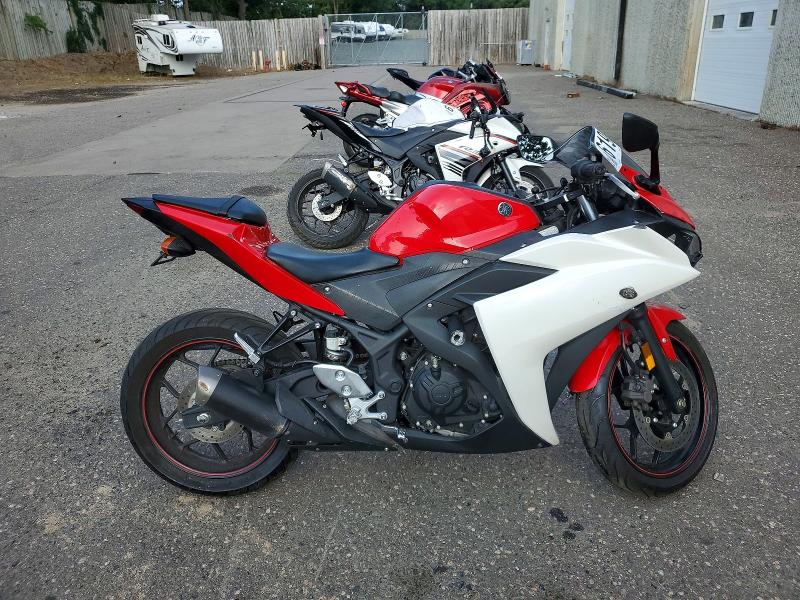 2015 Yamaha Yzf VIN MH3RH06Y1FK003436 COPART salvage auction — NORMAL WEAR, MN - CERT OF TITLE-PRIOR SALVAGE, sold $1,300 on 2026-07-30 (photo 1)