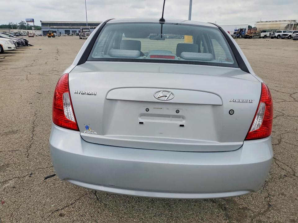 2010 Hyundai Accent VIN KMHCN4AC6AU428708 COPART salvage auction — FRONT END, OH - CERT OF TITLE-SALVAGE, sold $650 on 2026-07-17 (photo 6)