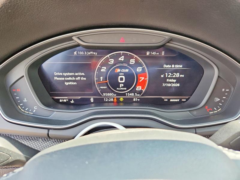 2018 Audi Sq5 VIN WA1A4AFY6J2028901 COPART salvage auction — MINOR DENT/SCRATCHES, Il - Certificate Of Title (P), sold $10,100 on 2026-07-28 (photo 9)
