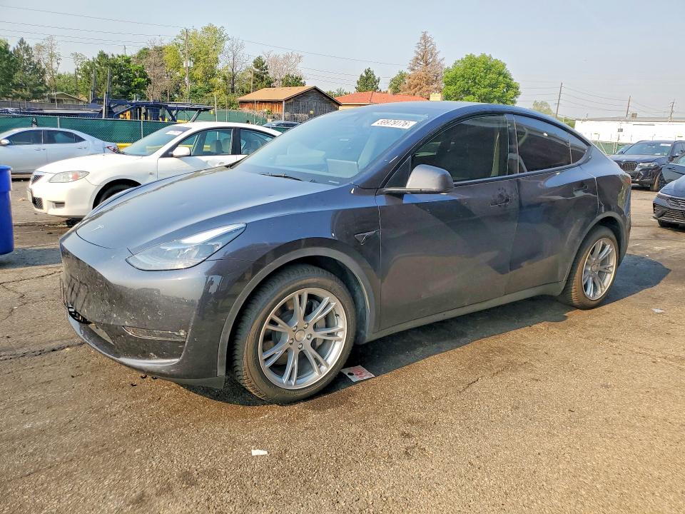 2024 Tesla Model y VIN 7SAYGDEE4RF075361 COPART salvage auction — HAIL, Co - Certificate Of Title, sold $6,200 on 2026-07-28 (photo 1)