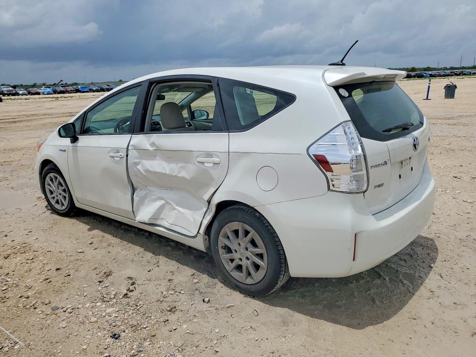 2012 Toyota Prius VIN JTDZN3EU6C3024182 COPART salvage auction — SIDE, TX - SALVAGE VEHICLE TITLE (P), sold $2,650 on 2026-07-23 (photo 2)