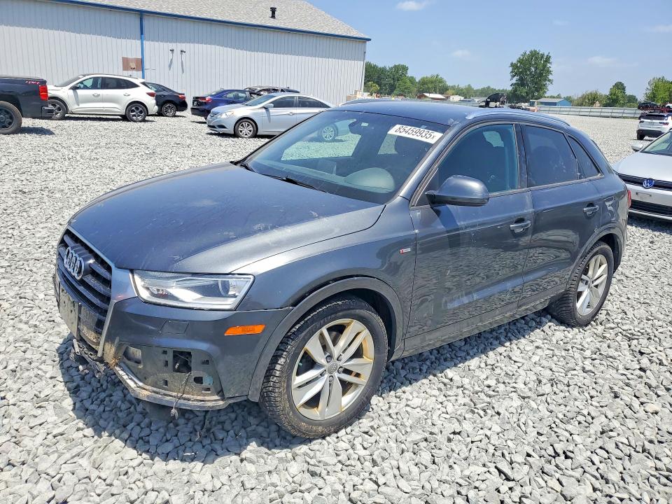 2018 Audi Q3 VIN WA1ECCFS8JR003596 COPART salvage auction — FRONT END, Oh - Cert Of Title-Salvage, sold $2,200 on 2026-07-16 (photo 1)