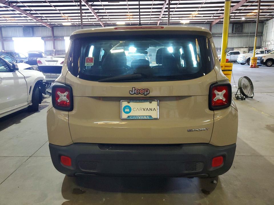 2015 Jeep Renegade VIN ZACCJAAT0FPB73186 COPART salvage auction — FRONT END, Oh - Certificate Of Title, sold $675 on 2026-08-03 (photo 6)