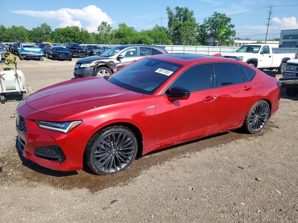 2023 Acura Tlx VIN 19UUB5F56PA005463 COPART salvage auction — VANDALISM, IL - SALVAGE CERTIFICATE, sold $14,500 on 2026-07-22 (photo 1)