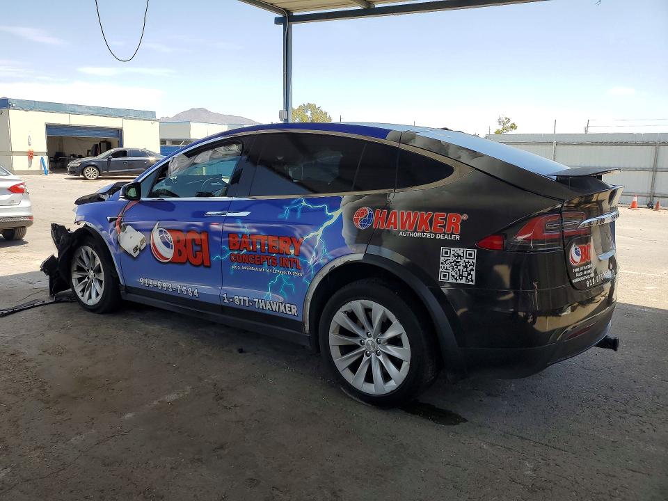 2021 Tesla Model x VIN 5YJXCDE20MF320515 COPART salvage auction — FRONT END, TX - SALVAGE VEHICLE TITLE (P), sold $6,100 on 2026-07-24 (photo 2)