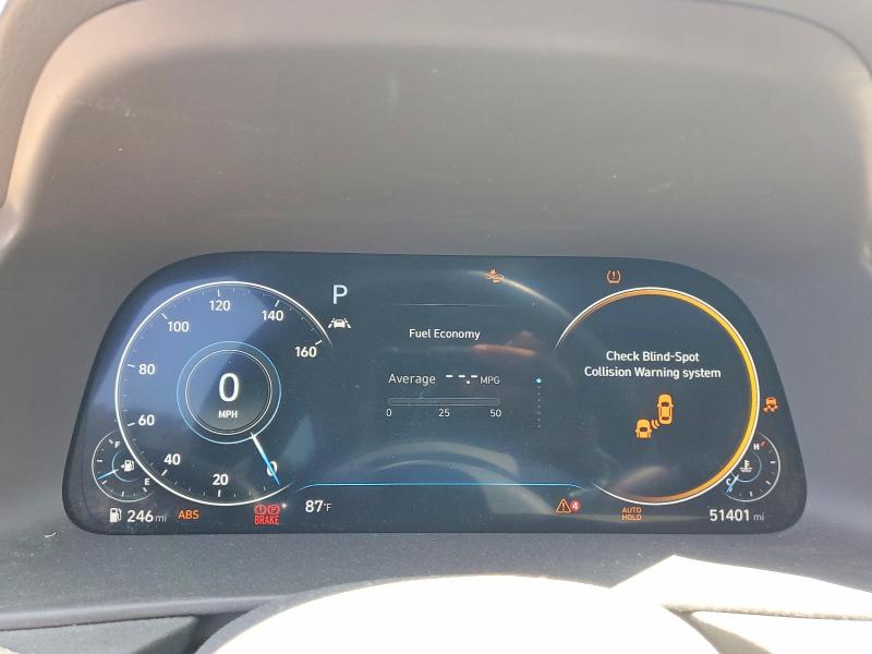 2021 Hyundai Sonata VIN 5NPEH4J24MH104389 COPART salvage auction — FRONT END, MA - CERT OF TITLE-SALVAGE (P), sold $850 on 2026-07-24 (photo 9)