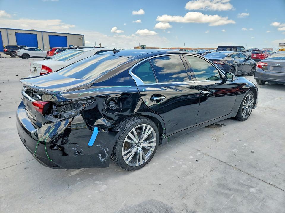 2021 Infiniti Q50 VIN JN1EV7CR0MM754964 COPART salvage auction — REAR END, Tx - Salvage Vehicle Title, sold $925 on 2026-07-28 (photo 3)