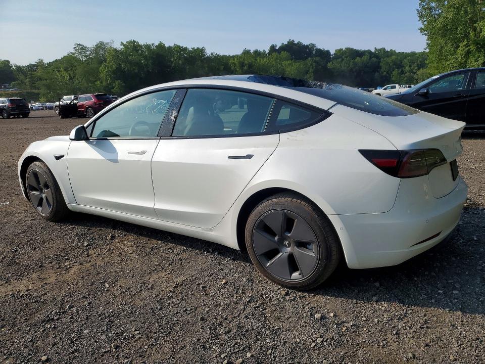 2022 Tesla Model 3 VIN 5YJ3E1EB5NF207796 COPART salvage auction — ROOF, Ny - Mv-907A Salvage Certificate, sold $7,400 on 2026-07-28 (photo 2)