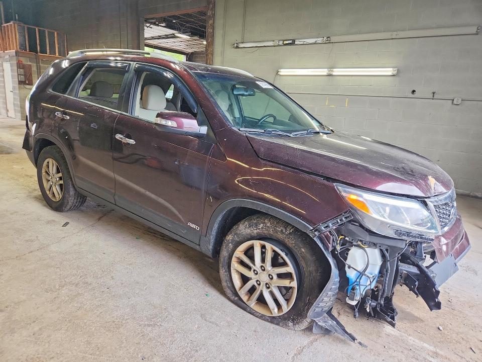 2015 Kia Sorento VIN 5XYKTCA66FG603722 COPART salvage auction — FRONT END, Ny - Mv-907A Salvage Certificate, sold $600 on 2026-07-27 (photo 4)