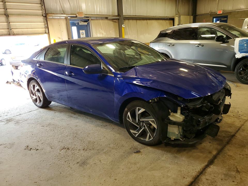 2025 Hyundai Elantra VIN KMHLS4DG9SU033995 COPART salvage auction — FRONT END, Pa - Certificate Of Salvage, sold $3,600 on 2026-07-29 (photo 4)