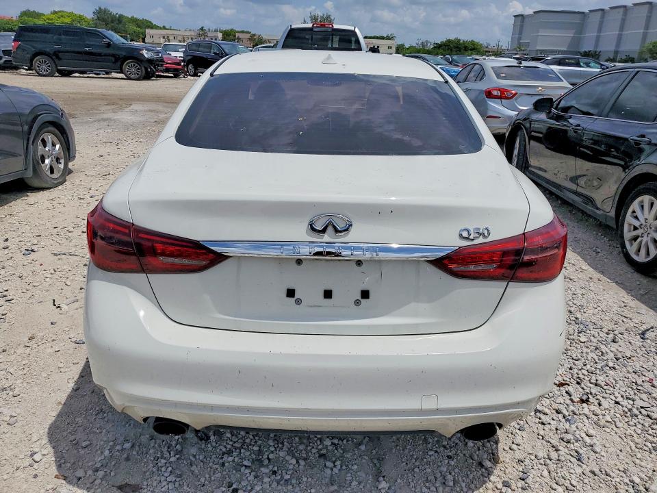2018 Infiniti Q50 VIN JN1EV7AP3JM591336 COPART salvage auction — FRONT END, FL - CERT OF TITLE SLVG REBUILDABLE, sold $2,550 on 2026-07-31 (photo 6)