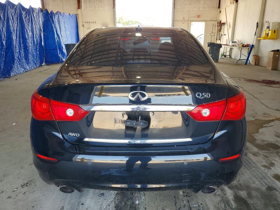 2014 Infiniti Q50 VIN JN1AV7AR5EM700160 COPART salvage auction — WATER/FLOOD, Ky - Cert Of Title-Salvage Water, sold $650 on 2026-07-27 (photo 6)