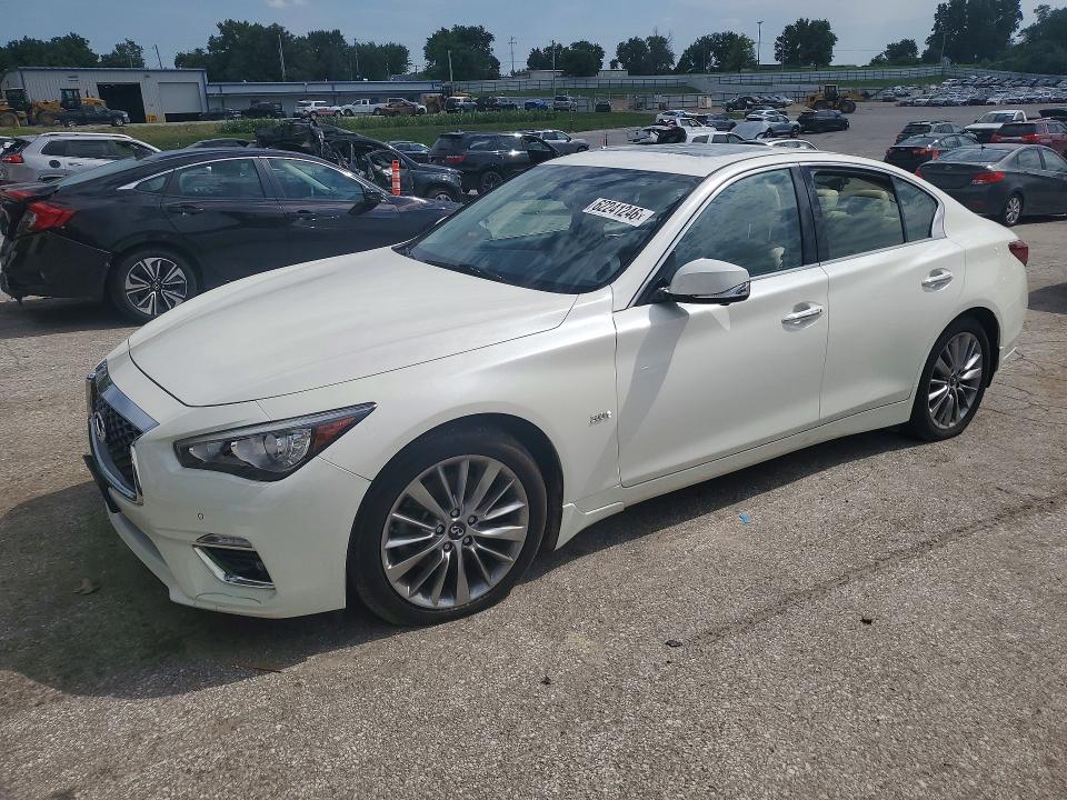 2019 Infiniti Q50 VIN JN1EV7AR0KM551105 COPART salvage auction — VANDALISM, Mo - Salvage Certificate Of Title, sold $9,200 on 2026-08-14 (photo 1)