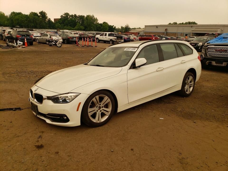 2017 BMW 3 series VIN WBA8K3C55HK678696 COPART salvage auction — FRONT END, CT - CERT OF TITLE-SALVAGE, sold $525 on 2026-07-24 (photo 1)