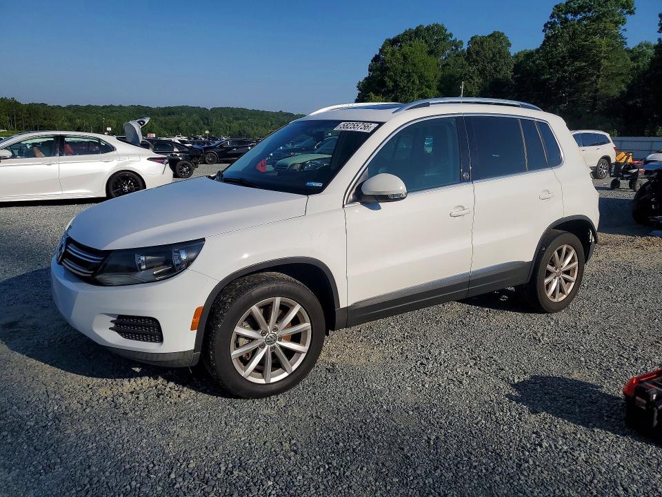 2017 Volkswagen Tiguan VIN WVGRV7AX7HK019279 COPART salvage auction — REAR END, Nc - Salvage Certificate Of Title, sold $1,500 on 2026-08-13 (photo 1)