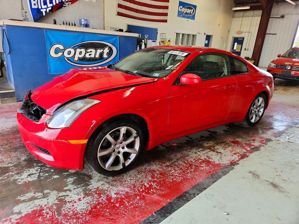 2003 Infiniti G35 VIN JNKCV54EX3M202972 COPART salvage auction — FRONT END, PA - CERTIFICATE OF SALVAGE, sold $200 on 2026-07-27 (photo 1)