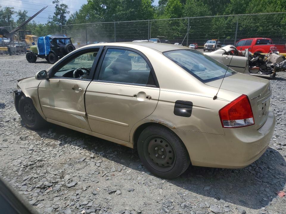 2009 Kia Spectra VIN KNAFE221595651893 COPART salvage auction — SIDE, Md - Cert Of Salvage > 75% Damage, sold $275 on 2026-07-17 (photo 2)