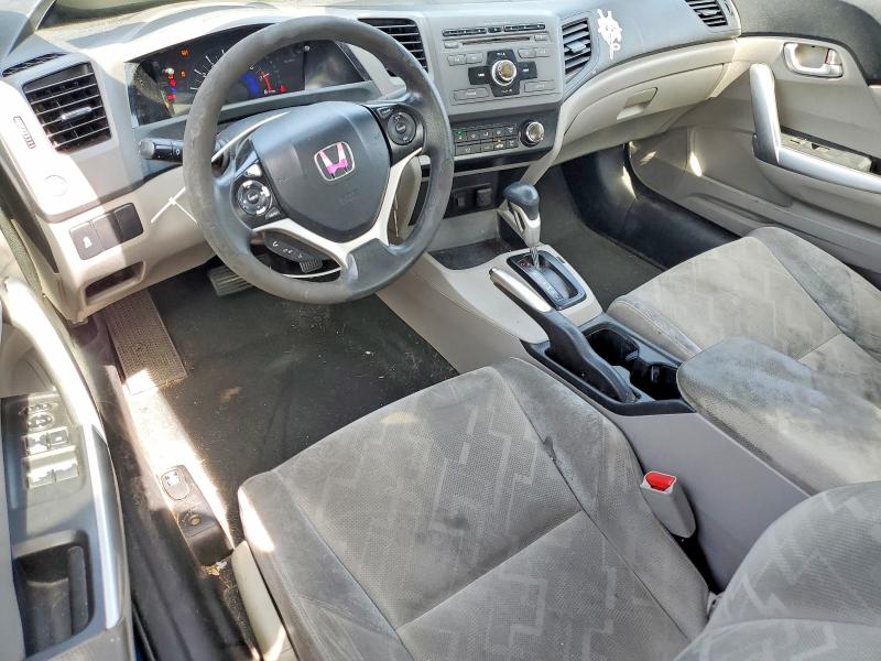 2012 Honda Civic VIN 2HGFG3B83CH554595 COPART salvage auction — MINOR DENT/SCRATCHES, Ca - Dis/Dlr/Exp Only Clean Title, sold $1,150 on 2026-08-01 (photo 8)