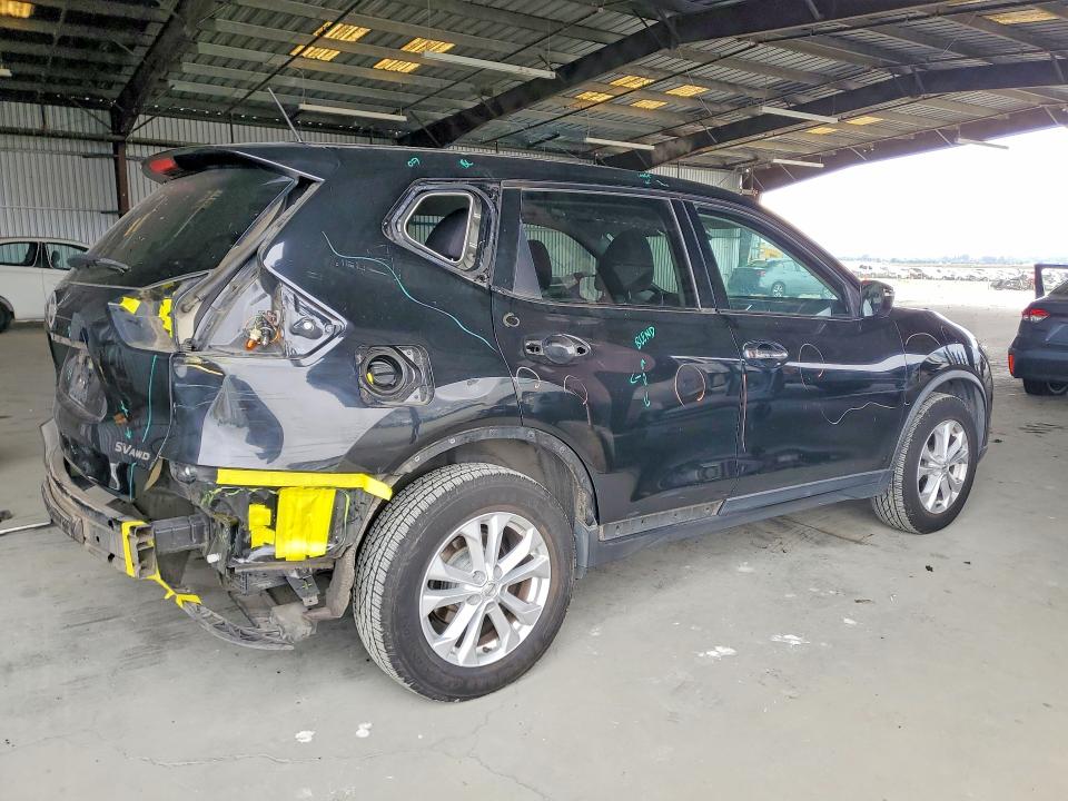 2016 Nissan Rogue VIN KNMAT2MV4GP698109 COPART salvage auction — REAR END, Ca - Salvage Certificate, sold $925 on 2026-07-30 (photo 3)