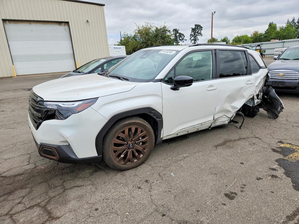 2025 Subaru Forester VIN JF2SLDFC2SH617091 COPART salvage auction — REAR END, Or - Salvage Title Certificate, sold $7,100 on 2026-09-14 (photo 1)