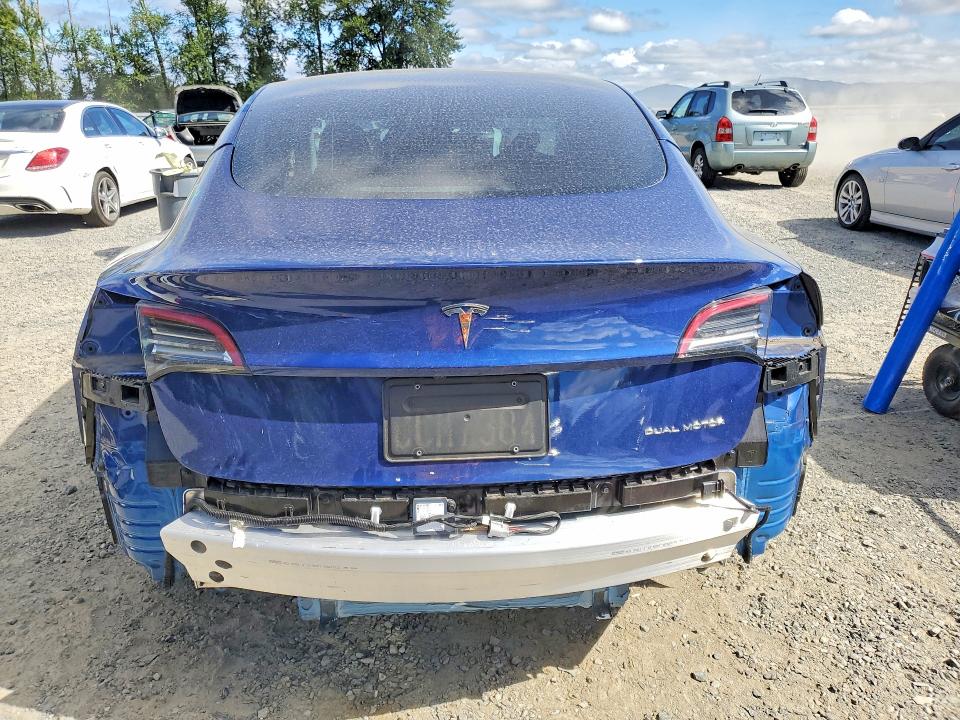 2022 Tesla Model 3 VIN 5YJ3E1EB9NF206036 COPART salvage auction — REAR END, Wa - Bill Of Sale, sold $11,300 on 2026-07-20 (photo 6)