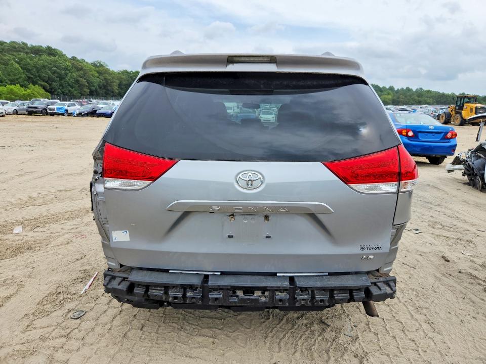 2014 Toyota Sienna VIN 5TDKK3DC0ES407393 COPART salvage auction — REAR END, MD - CERT OF SALVAGE > 75% DAMAGE (P), sold $1,000 on 2026-07-28 (photo 6)