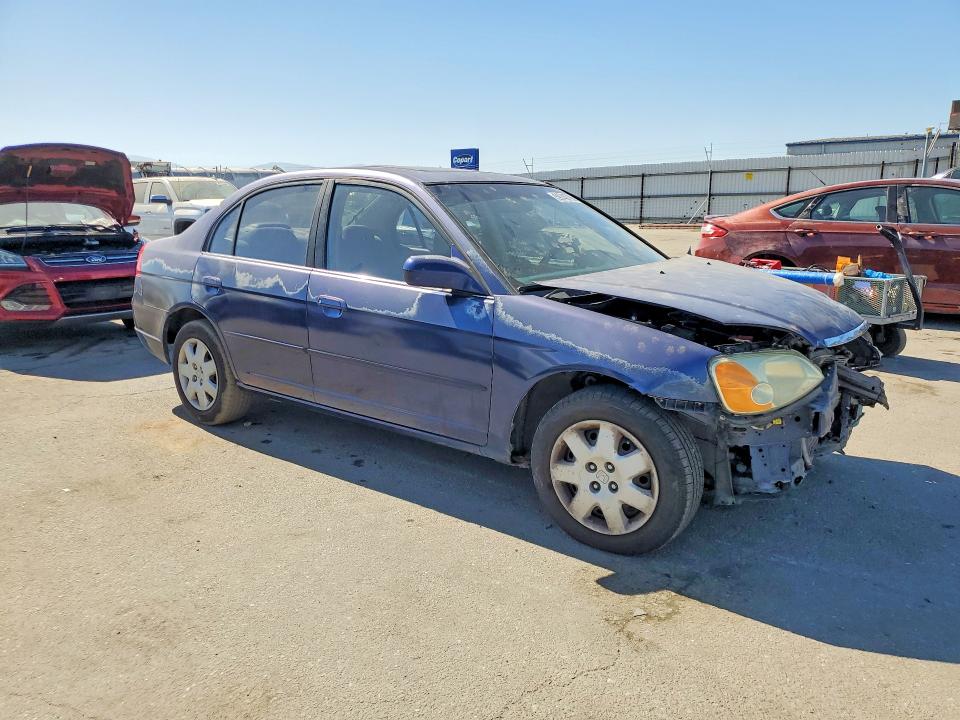 2002 Honda Civic VIN 2HGES26852H532403 COPART salvage auction — FRONT END, Ca - Salvage Certificate, sold $200 on 2026-07-31 (photo 4)