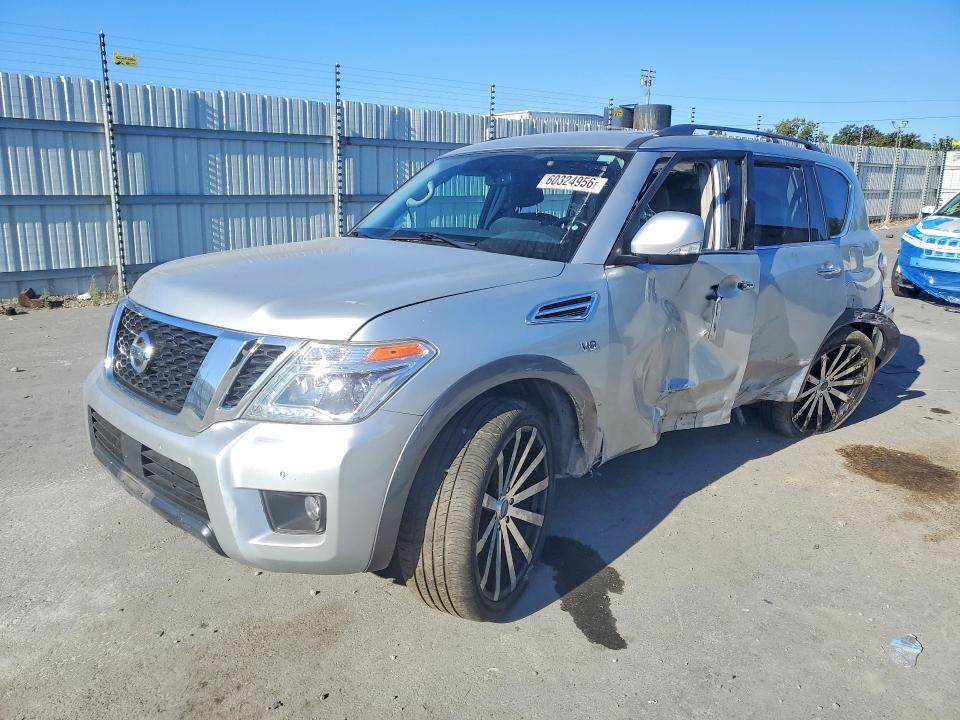 2019 Nissan Armada VIN JN8AY2NC1K9582821 COPART salvage auction — SIDE, Salvage Title, sold $2,000 on 2026-07-21 (photo 1)